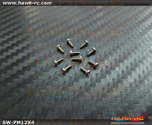 Hawk Creation M1.2x4mm Pan Head Stainless Steel Screws (10pcs)